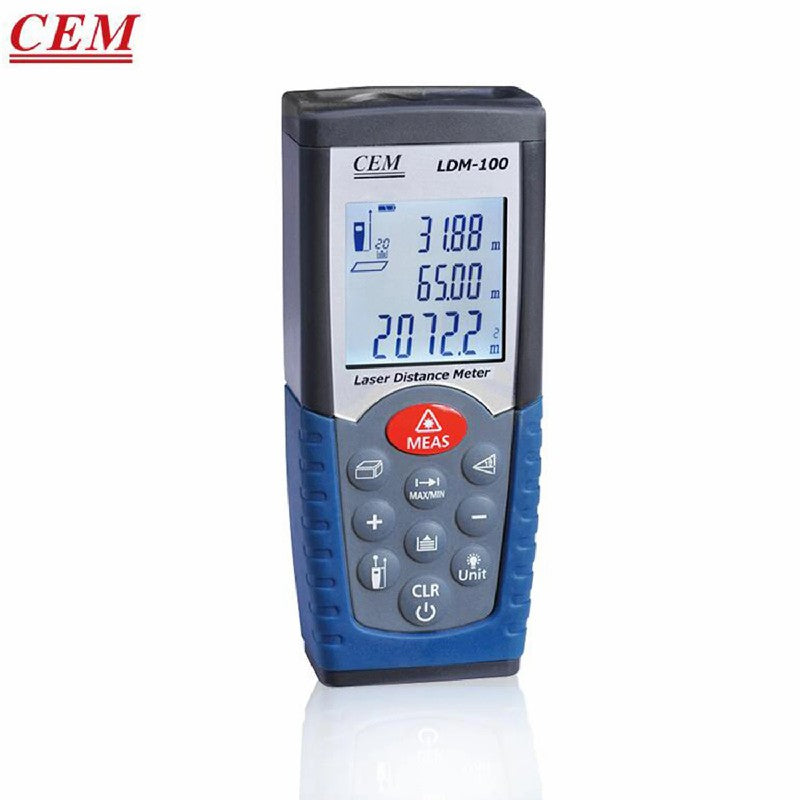 CEM LDM-100 Laser Rangefinder Room Measuring Instrument Electronic Ruler High Precision Infrared Rangefinder Volume Measurement CEM LDM-100 Laser Rangefinder Room Measuring Instrument Electronic Ruler High Precision Infrared Rangefinder Volume Measurement